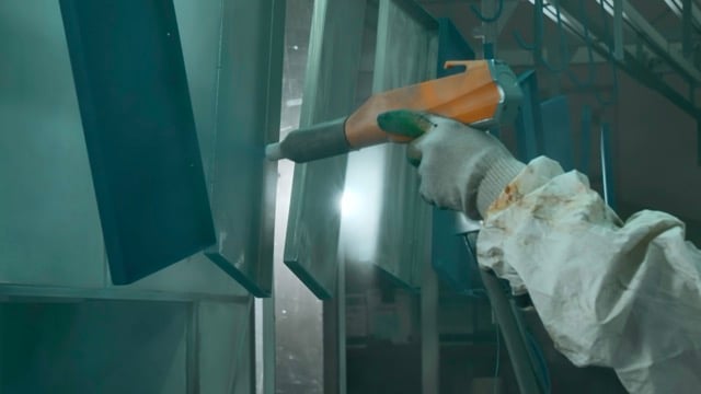 Application de peinture en poudre